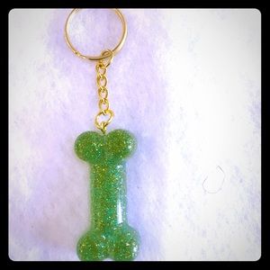 Dog bone key chain/bag charm